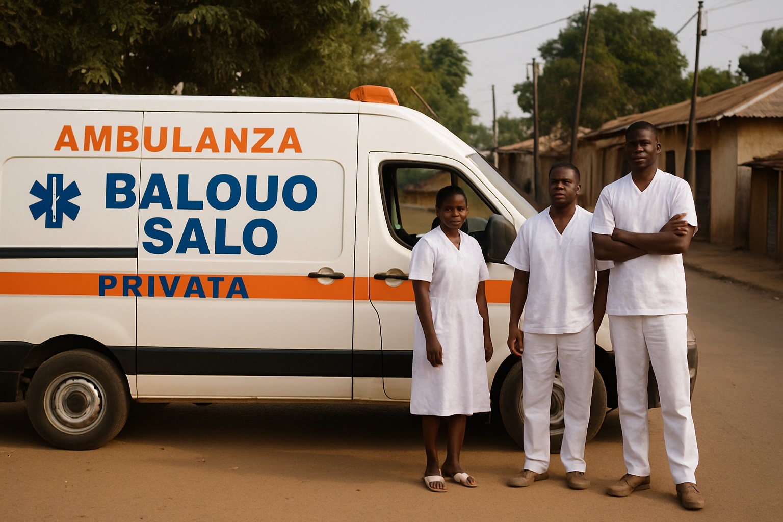 Servizio ambulanza di Balouo Salo in africa